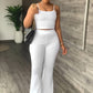 Pantalon à pattes d'éléphant de couleur unie, costume simple et tendance