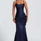 Womens Long Figure-flattering Elegant Slip Dress