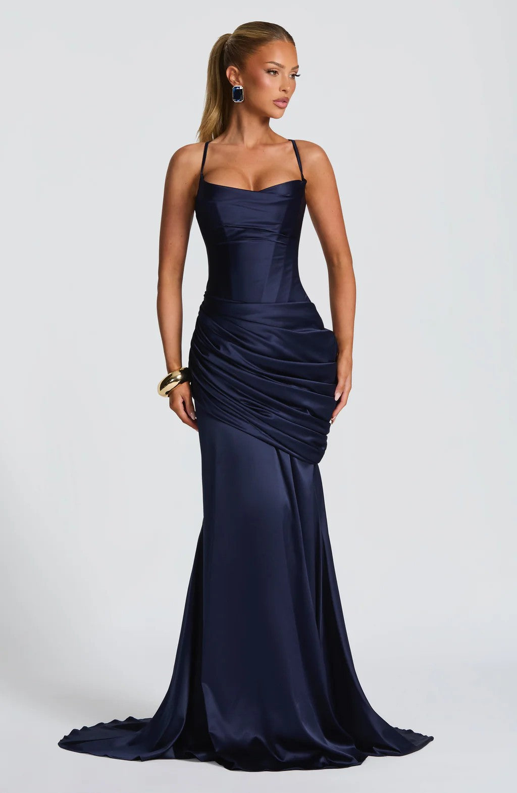 Womens Long Figure-flattering Elegant Slip Dress