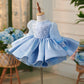 Girls' Blue Party European And American Children Umbrella Princess Dress