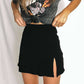 Spring-Summer Exploded Skirt Slit High Waist Zip Skirt