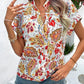 V-neck Painted Color Printing Short Sleeve