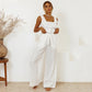 Gilet en coton et lin en gros, pantalon sans manches, tenue ample, costume tendance