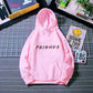 Sweat-shirt à capuche à manches longues et imprimé Letter Friend pour femme