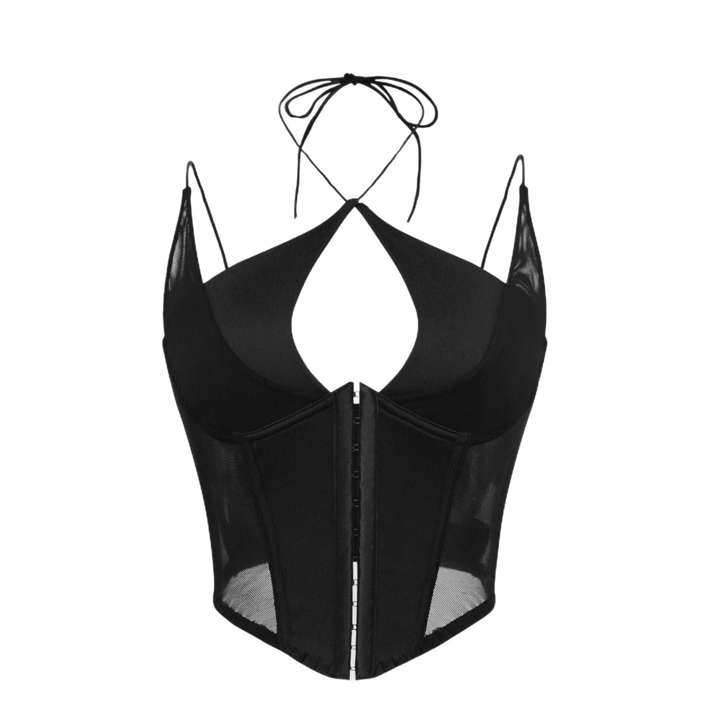 Womens Fashion Sheer Sexy Halter Strap Top