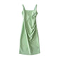 U-neck Stretchy Figure-flattering Slip Dress