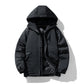 Thick Contrast Color Bread Coat For Women