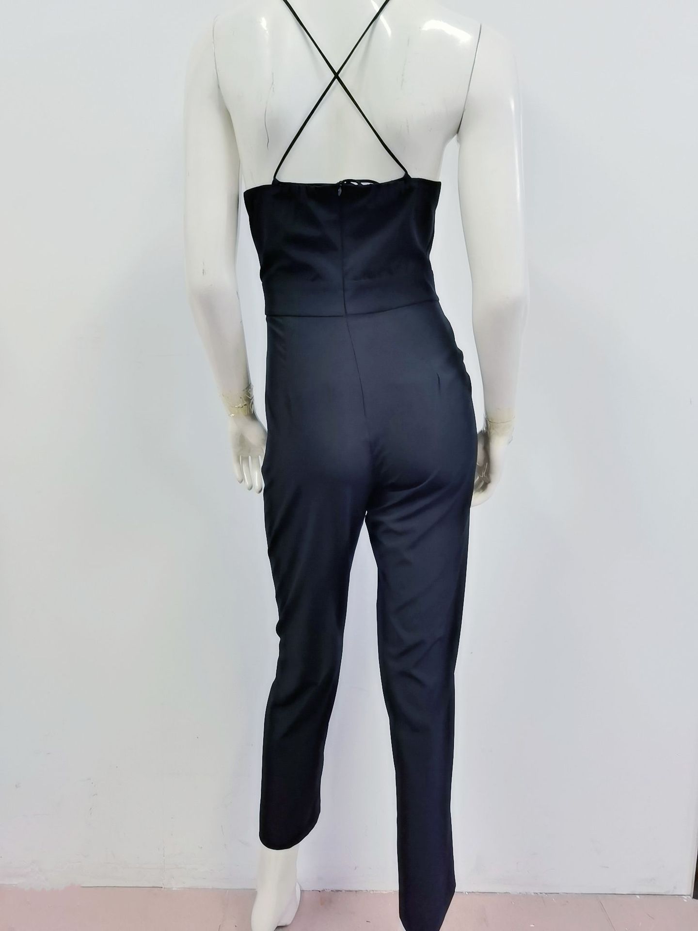 European And American V-neck Strap Slim Fit Bodysuit