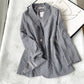Retro wild suit collar striped suit jacket