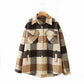 Loose check shirt with chest pocket