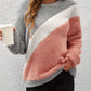 European And American Loose Crew Neck Top Drop-shoulder Sleeve Fluff Long Sleeve Pullover