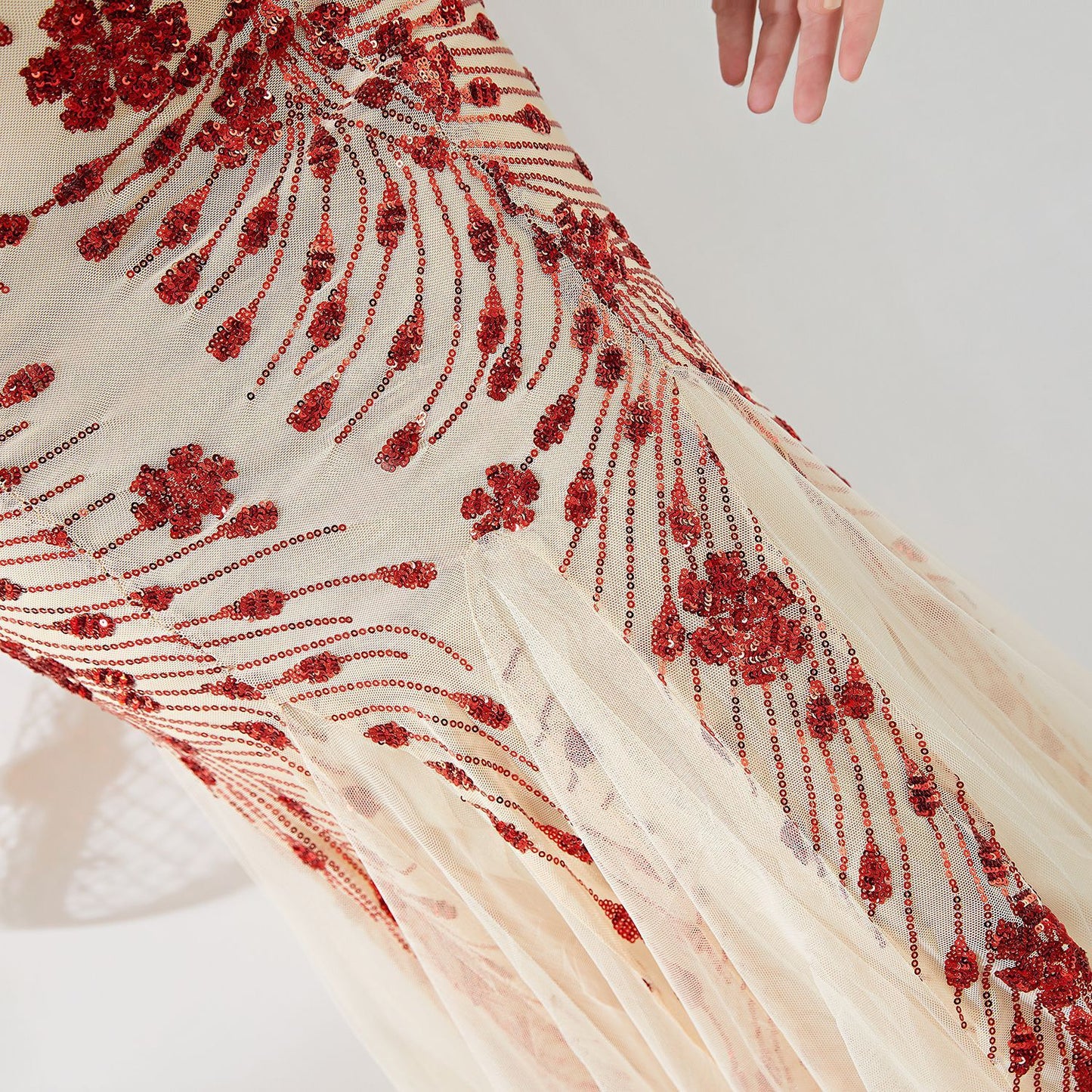 Evening Dress Female New Style Banquet Elegant Temperament Annual Meeting Long Fish Tail Sequin