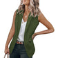 Temperament Sleeveless Suit Jacket Solid Color