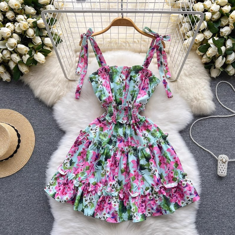 New Summer Womens Slimming A-Line Slip Dress With A Square Neck