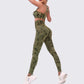 Camouflage Yoga Clothes Suit Sports Bra High Waist Belly Contracting Slimming Pants