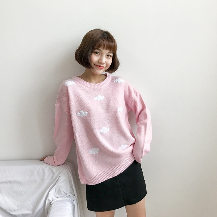Pull ample en forme de nuage