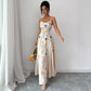 Womens Casual Minimalist Floral Halter Dress