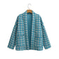 Multicolor Ethnic Print Cotton-padded Coat