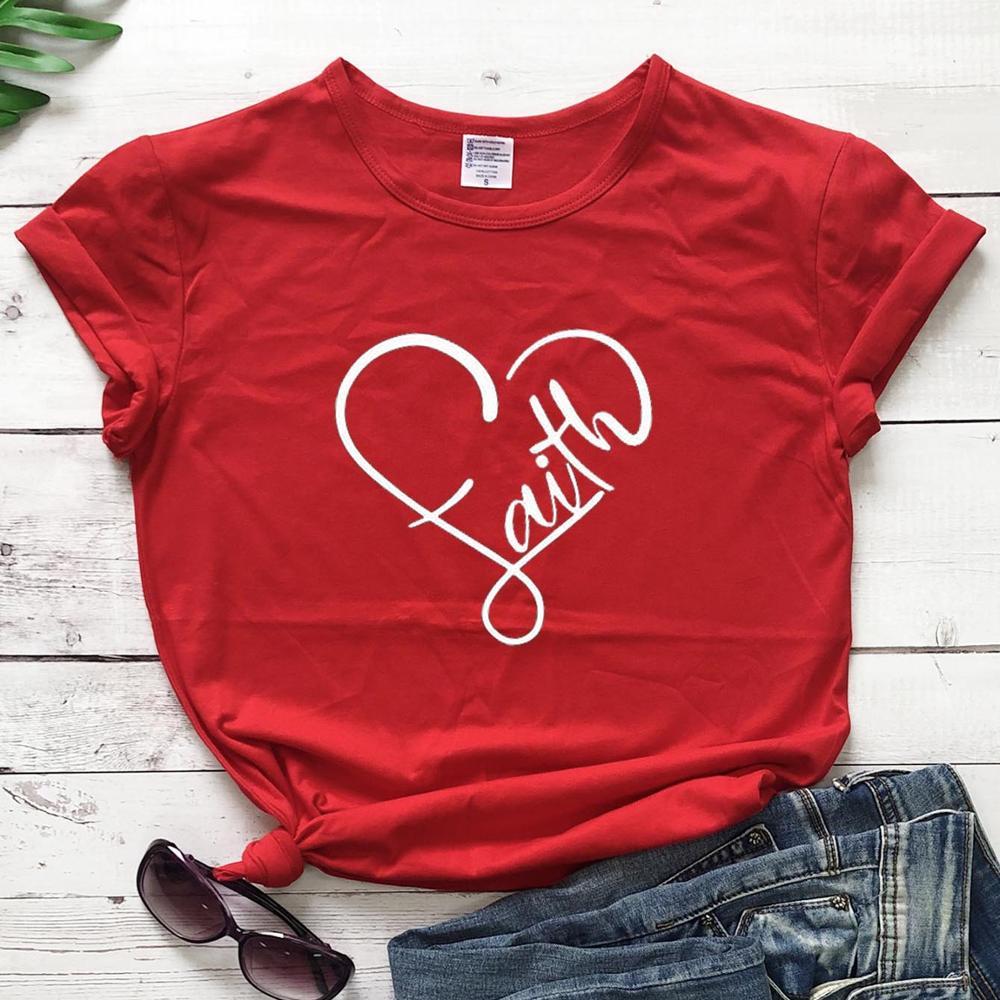 T-shirt imprimé Love, col rond, manches courtes, haut décontracté