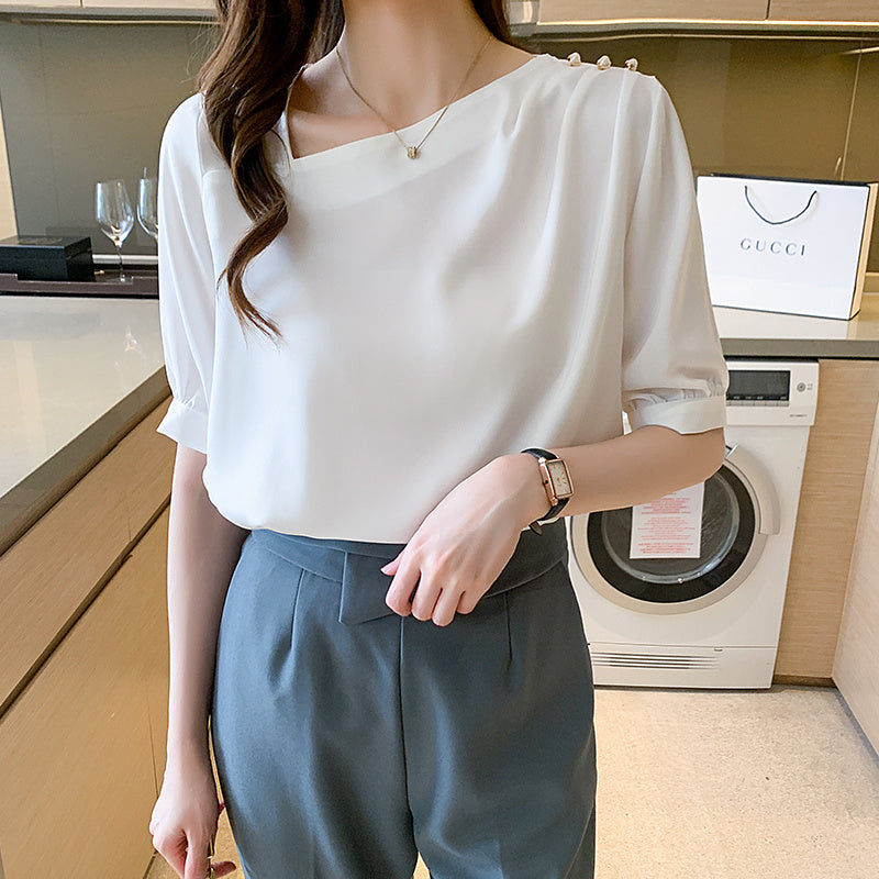 Women's Fashion Loose Slim Chiffon Top
