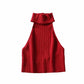 Cropped Knit Backless Tank
