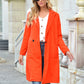 Autumn and winter European station woolen woolen lapel long coat