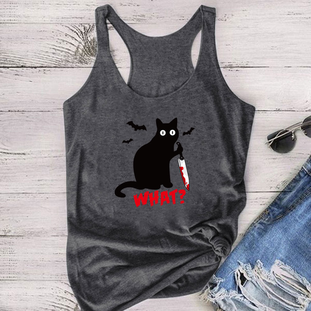 Gilet imprimé gothique avec couteau et chauve-souris
