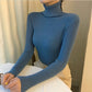 Pull chaud à manches longues et col haut pour femme