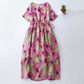 New Summer Ramie Printed Dress