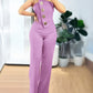 Women's Stitching Asymmetric Hem Jumpsuit