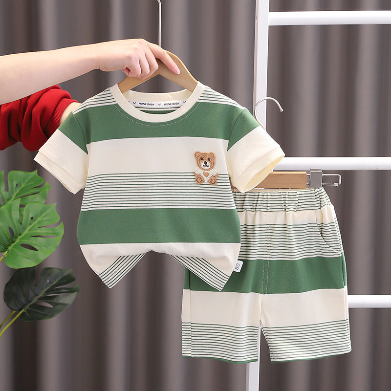 Ensemble short à manches courtes pour enfants avec dessin animé