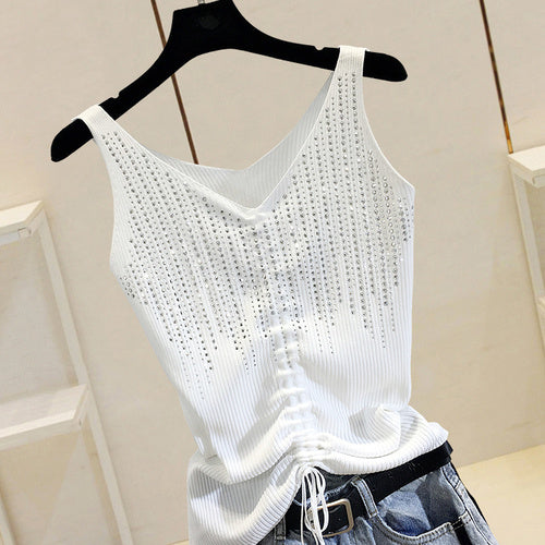 Summer Camisole Women's New Ice Silk Sleeveless Thin Knitted Bottoming Shirt