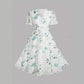 Women's Retro Floral Print Casual Dress