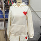 Pullover Loose Pullover Hooded Valentine's Day Two-piece Set
