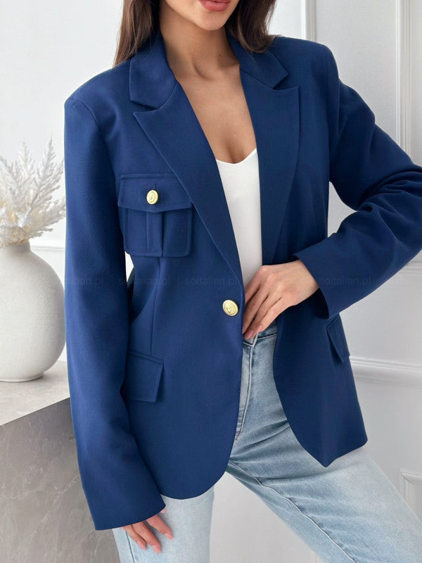 Petit manteau croisé uni pour femme