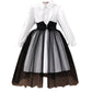 Fashion Personality Girl Mesh Stitching Dress