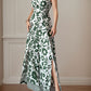 Elegant Womens Floral Print Wrap-Style Jumpsuit With Straps