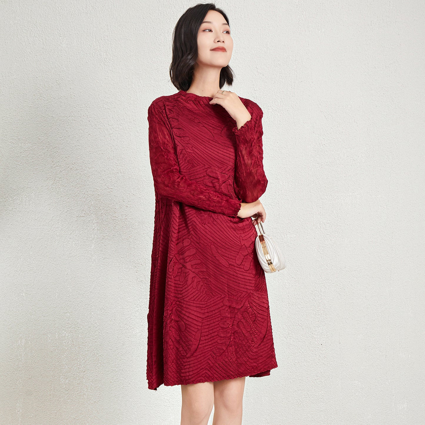 Robe élégante à broderie française