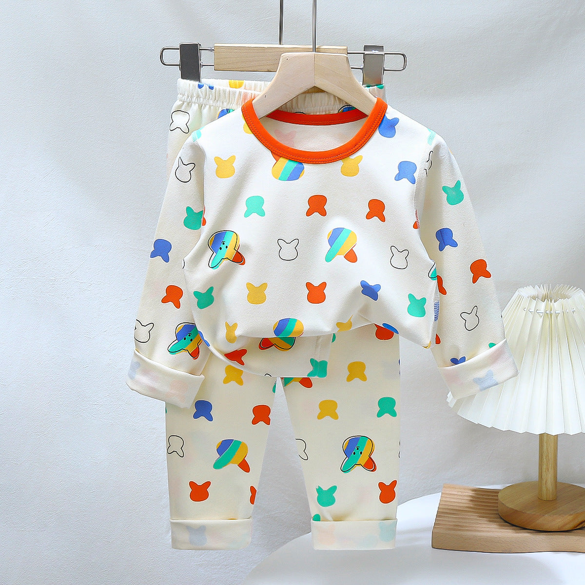 Ensemble de pyjama en coton pour enfants, sous-vêtements pour bébés, vêtements d'intérieur pour garçons, caleçons longs pour filles, haut et bas