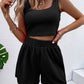 Casual Women's Knitted Cotton Sleeveless Homewear Suit