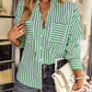 Women's Fashion Casual Striped Shirt Top