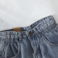 Vintage High Waist Slacks Denim Shorts