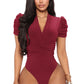Waist-tight Briefs Top Sleeve Folding Jumpsuit Women's Clothing