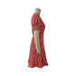 Women's Ruffled Floral Slim-fitting Short Dress