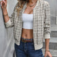 Fashion Plaid Zipper Short Jacket Autumn And Winter Casual Long Sleeve Baseball Clothing Women's Outwear Tops
