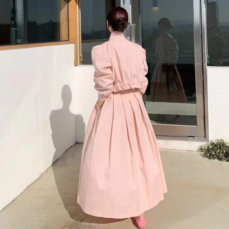 Women's Fashionable All-match Solid Color Short Coat Skirt Suit
