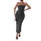 Elegant Strapless Tube Top Sheath Maxi Dress
