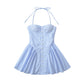 Foreign Trade 2025 French Style Halter Waist-tight Dress Women's Summer New French Strap Dress