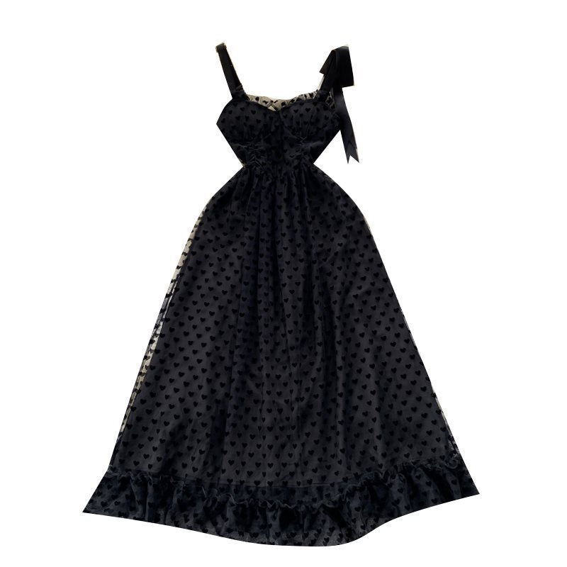 Jupe bulle en maille Robe mi-longue ajustée à bretelles