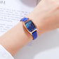 Classic Fashion Square Head Watch Pu Strap Quartz Watch